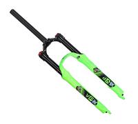 Air Bike Fork,Mountain Bicycle Suspension Fork Quick release Aluminium Alloy shock absorber Fork,Green-26inch