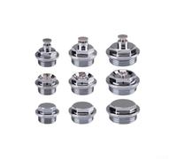 Air Bleed Valve 9 Pack Brass Chrome Plated Radiator Coupler for Pipe Connection with Tool-Free Installation Suitable for 1/2 3/4 1 Inch Fittings