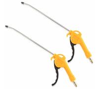 Air Blow Gun, Air Duster Gun with 10" Long Angled Nozzle, Pneumatic Cleaning Tool for Workshop Garage (2Pcs)