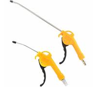 Air Blow Gun, Air Duster Gun with 4" and 10" Long Angled Nozzle, Pneumatic Cleaning Tool for Workshop Garage