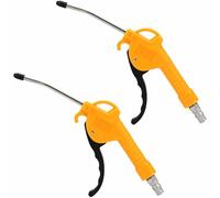 Air Blow Gun, Air Duster Gun with 4" Long Angled Nozzle, Pneumatic Cleaning Tool for Workshop Garage (2Pcs)