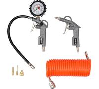 Air Blow Gun Set 6 Pieces Cleaning Gun 5M Hose 3 Adapters