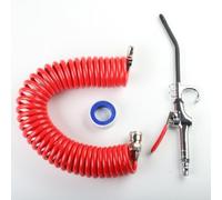 Air Blow Tool Kit for Trucks, Buses & Utility Vehicles - 5-Piece Heavy-Duty Zinc Alloy Set with 1/4" Brass Tee Fittings, 0.5m Long Nozzle, 195 PSI B