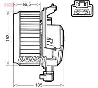 Air blower DENSO DEA50000 for TOYOTA VERSO (_R2_) 2 2009-2018
