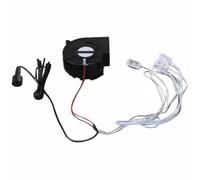 Air Blower Fan Air Blower for Inflatables, 10.2W 31CFM Air Volume Christmas Inflatable Blower with 2 LED Light Strings, Low Noise Replacement Air Blower Fan for Halloween Xmas Party Inflatables