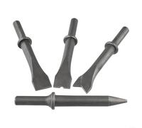 Air Chisel Head Set 4pcs, Pneumatic Chisel Bits for Rust Removal and Cutting, Compatible with 150 Gas Shovels, 120mm Length, 10mm Shank Diameter