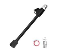 Air Chuck 1/4" FNPT Extended Reach Double Head Air Chuck W/Quick Plugs 2-Way Connection Tire with Pressure Gauges