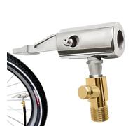 Air Chuck, 2.04 x 1.96 Inches, Lockable Tyre Air Chuck, Valve Connection Adapter, Inflation Head Attachment, Robust Brass Clip, Portable Car Air Pump, Tyre Valve Accessories