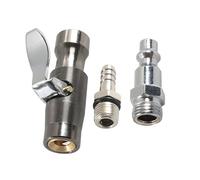 Air Chuck Double Jaws Lock on Tire Chuck 1/4" Female NPT Thread for Inflator Gauge Compressor Accessories