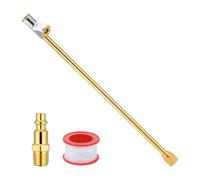 Air Chuck for Semi Truck 1/4" FNPT 2-Way Connection Closed Ball Air Chucks 11.8" Extended Reach Dual Head Air Chuck with Standard Quick Plug Tire Air Compressor Fill Kit for Truck RV Dually Tires