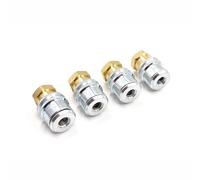 Air Chuck for Tires, 4 Pcs Anti Leakage Lock on 1/4'' FNPT Locking Tire Inflator Chuck Quick Connector Heavy Duty Brass Closed Flow for Air Compressor