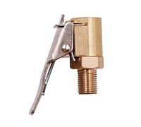 Air Chucks Heavy Duty Closed Straight Lock-On Tire Chuck with Clip for Inflator Gauge Compressor Parts Locking Tire Chuck with Hose Adapter Gauge On Head Air Compressor Rubber Hose