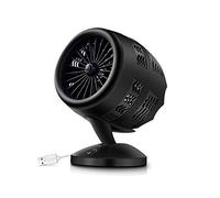 Air Circulator Cooling Fan, USB Fan, Portable Mini Table Desk Fan with Twin Turbo Blades, Whisper Quiet Cyclone Air Circulating Technology, 2 Speeds Adjustable, For Home, Office, Outdoor Travel,Black