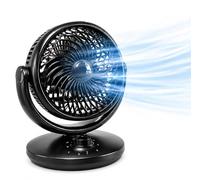 Air Circulator Fan, 26W Powerful Desk Fan with 3 Speeds, 70° Oscillation & 100° Tilt, Whole Room Airflow, Quiet Cooling Fan for Home & Office, Black
