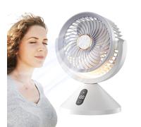 Air Circulator Fan - Rechargeable Desktop Air Circulating Fan, Digital Display Hangable Aromatherapy Circulating Fans, 100-Speed Summer Equipment | For Dorm Bedside Reading Working Bedroom