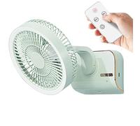 Air Circulator Fan - USB Charging Quiet Room Fans | 5-Speed Adjustable Small Fan With Remote, 2000mAh Battery Operated For Indoor Drying Ventilation, Rotate Up Down Left Right,Office Home Desk