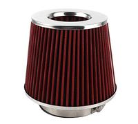 Air Cleaner Intake System Kit, 90mm Air Filter Intake Cleaner Reusable Washable with Clamps Filter Out Impurities Universal+induction air filter