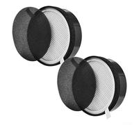 Air Cleaner Replacement for LV-H132, 2-Pack HEPA H13 Filter with Activated Carbon for Air Purifier, True HEPA Filtration System for Pet Dander, Smoke, VOCs,