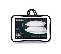 Air Comfort Budget Range Firm Supportive Pillows - Non Woven Cover Fluffy Hollowfiber Filled Down Alternative Bounce Back Side Support White Sleeping Pillow for Bed, Pack of 4