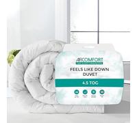Air Comfort Microfiber 4.5 Tog Anti-Allergy Summer Bliss Luxury Duvet, Super King Size, White