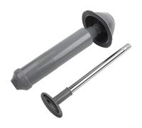 Air Compression Based Plunger for Toilet Drain Clearing Also Functional on Kitchen Sink and Shower Drain Assemblies (Gray)