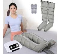 Air Compression Electric Leg Massager, Lipedema Legs Treatment Massager, Lymphatic Drainage Massager for Full Body Massage Pressotherapy (6 Cavities 2 Legs)