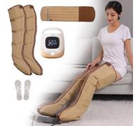 Air Compression Electric Leg Massager with Heating Function, for Lymphatic Drainage Foot Massager, Recovery Boots for Lymphatic Drainage & Circulation, Five Massage Modes (2 Legs + 1 Waist)