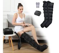 Air Compression Electric Leg Massager, Wraps Foot Ankles Calf Massage Machine, Pressotherapy Boots for Waist Leg, Lymphedema Circulation Swelling (6 Cavities 2 Legs+Waist+2 arms) (6 Cavities 2 Le