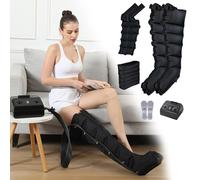 Air Compression Electric Leg Massager, Wraps Foot Ankles Calf Massage Machine, Pressotherapy Boots for Waist Leg, Lymphedema Circulation Swelling (6 Cavities 2 Legs+Waist+2 arms) (6 Cavities 2 Le