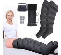 Air Compression Leg Massager, 6 Cavity Lymphatic Drainage Massager, Calf Massagers for Circulation, Recovery System Compression Boots, Adjustable Pressure for Pain Relief