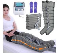 Air Compression Leg Massager 8 Cavity Lymphatic Drainage Leg Massager, Pressotherapy and Lymphatic Drainage, Compression Boots Calf Massagers for Pain and Circulation (8 Cavity, 2legs+Waist)