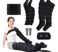 Air Compression Leg Massager Boots, Boost Blood Circulation & Relieve Muscle Pain, Sequential Pneumatic Therapy for Lymphatic Drainage, Suitable for Calf, Foot and Sports Fatigue Relief