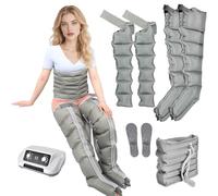 Air Compression Leg Massager for Lymphedema and Lipedema - Professional Recovery Boots with Lymphatic Drainage, 6-Chamber Calf Massager