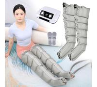 Air Compression Leg Massager Full Body Waist Arm Leg Relax Instrument Electric Compression Boots Recovery Boots for Lymphatic Drainage & Circulation (6 Cavities 2 Legs)