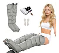 Air Compression Leg Massager, Lymphatic Drainage Boots with Remote Control, 0-240 mmHg Pressure and 0-60 Min Timer, Pain Relief & Recovery, for Home & Office Use (Leg+Arm+Waist)