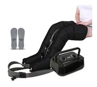 Air Compression Leg Massager, Lymphatic Drainage Massager Legs, 6 Cavity Electric Arm Massager, Full Body Waist Arm Leg Relax Instrument with Auto Shut-Off, Relax Muscle (Black 2 Legs)