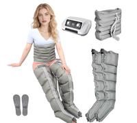 Air Compression Leg Massager with Pressotherapy - 6-Chamber Recovery Boots for Muscle Pain Relief, Circulation Stimulation, and Lymphedema Management