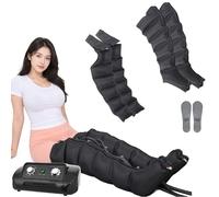 Air Compression Massager for Full Body, 6 Chamber Lymph Drainage Leg Massager, Full Body Lymphatic Drainage Massager for Lymphedema Relief