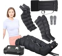 Air Compression Massager for Full Body, 6 Chamber Lymph Drainage Leg Massager, Full Body Lymphatic Drainage Massager for Lymphedema Relief
