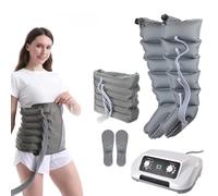 Air Compression Massager for Full Body, Electric Lymphatic Drainage Device, with Timed Adjustable Pressure, Promote blood circulation, Machine Pain Relax, Timing Function,002,2Legs+1Waist