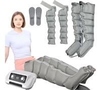 Air Compression Massager, Full Body Lymphatic Drainage Massager, 6 Chamber Lymph Drainage Leg Massager for Improved Blood Circulation & Swelling