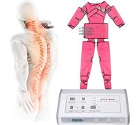 Air Compression Massager Machine Full Body Pressotherapy Massage Lymphatic Drainage Electric Arm Neck Massager Air Compression Circulatory Massager Adjustable Intensity,Pink-220V