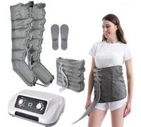 Air Compression Recovery Boots | Electric Leg Massager, 4 6 Cavity Lymphatic Drainage Waist Relax Arm and Foot Massager, Promote Blood Circulation & Muscle Relief Fast Recovery (6 Chambers 2 Legs