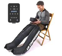 Air Compression Therapy System for Leg Recovery, Rechargeable Leg Compression Massager, Dynamic Legs Recovery Boots for Fast Recovery and Improved Circulation for Athletes (4 Chamber- L)