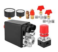 Air Compressor, 0.05 to 1.2 MPa Control Valve Assembly G2-1/4 Inch Square Air Compressor with Four Holes Partial Replacement Parts Suitable (Square Four Holes)
