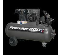 Air Compressor 200L Belt Drive 3hp with Front Control Panel 415V 3ph