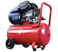 Air Compressor 50L Litre Electric V Twin 3HP Portable 2.2kw 116psi 8bar 11.8CFM Workshop Garage 230v 3 Pin 13amp UK Plug Red Low Noise 39kg