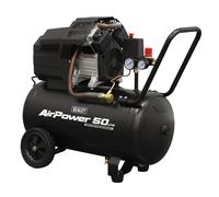 Sealey Air Compressor 50L V-Twin Oil Free Direct Drive 3hp