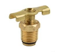 Air Compressor Brass Drain Valve with T-Handle, 1/4 Inch Thread Blowdown Tap for Air Compressor Tanks, Manual Shut-Off Cock for Workshop and Ga