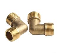 Air- Compressor Brass Fitting, 16.5mm Male Thread 90 Degree Elbow, Connector for Oil-Free Compressor, Equal-Male Pipe,Joint Coupler Replacement Part